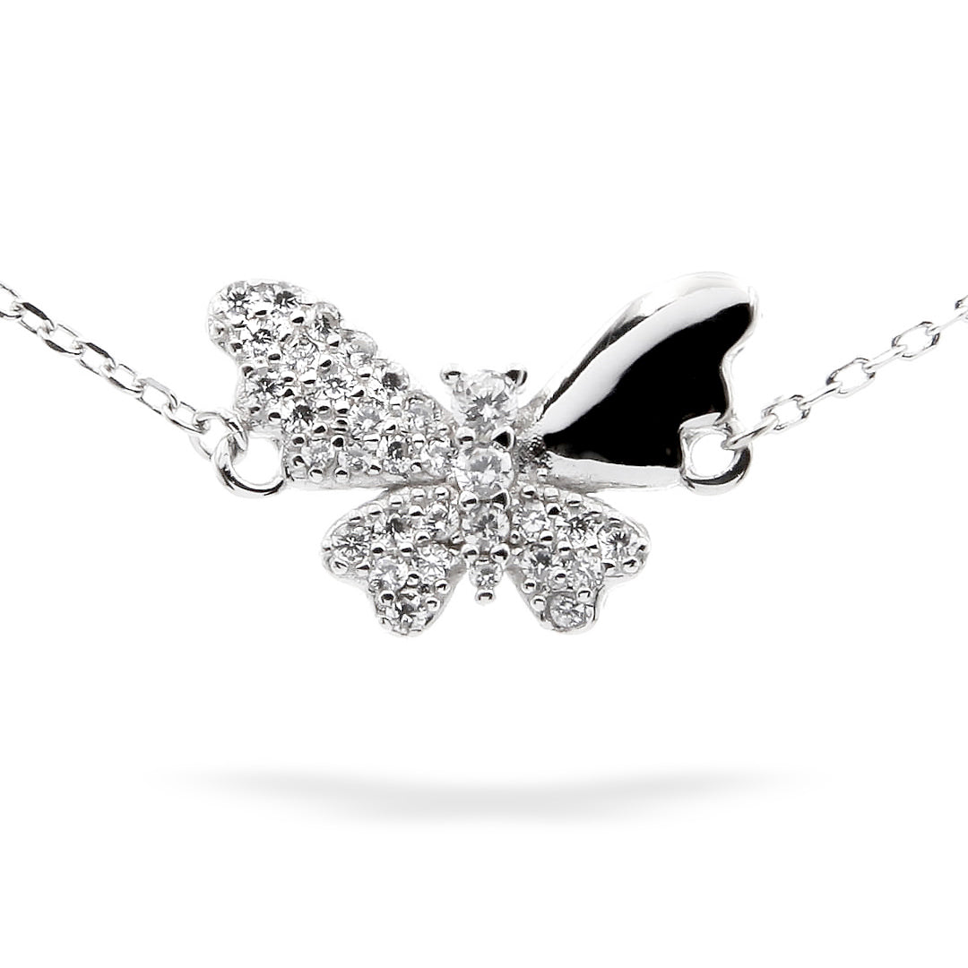 Silver Bracelet 16.5+3 Length Butterfly