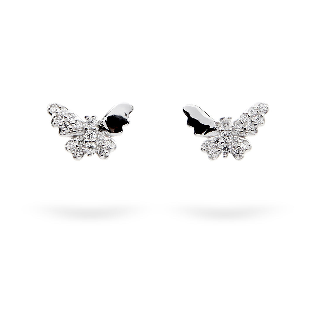 Silver Earrings Butterfly