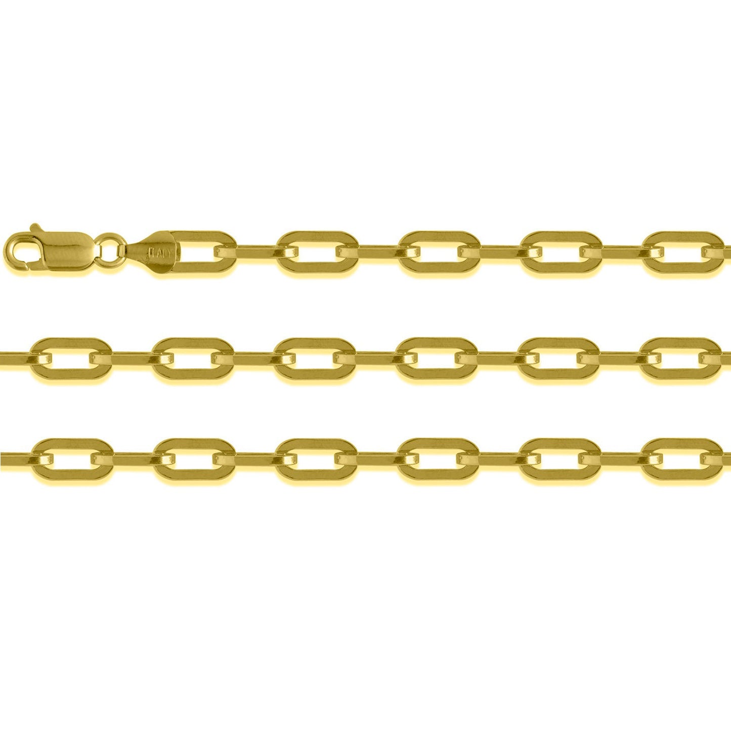 Silver Chain, Bronx G100 L45 cm Gold Plated