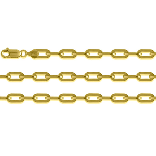 Silver Chain, Bronx G100 L45 cm Gold Plated