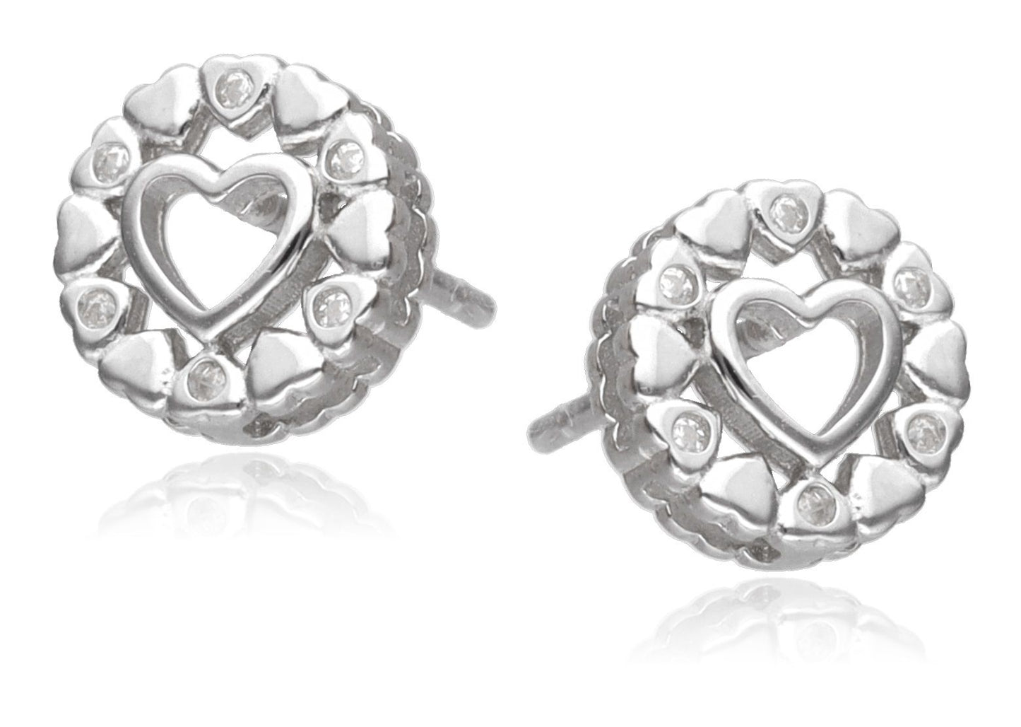 Silver Earrings Heart