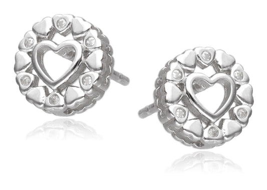 Silver Earrings Heart