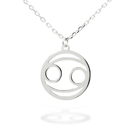 Silver Necklace Cancer Zodiac 43+3