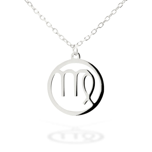 Silver Necklace Zodiac Virgo 43+3