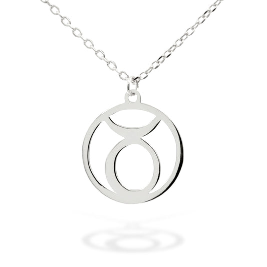 Silver Necklace Taurus Zodiac 43+3