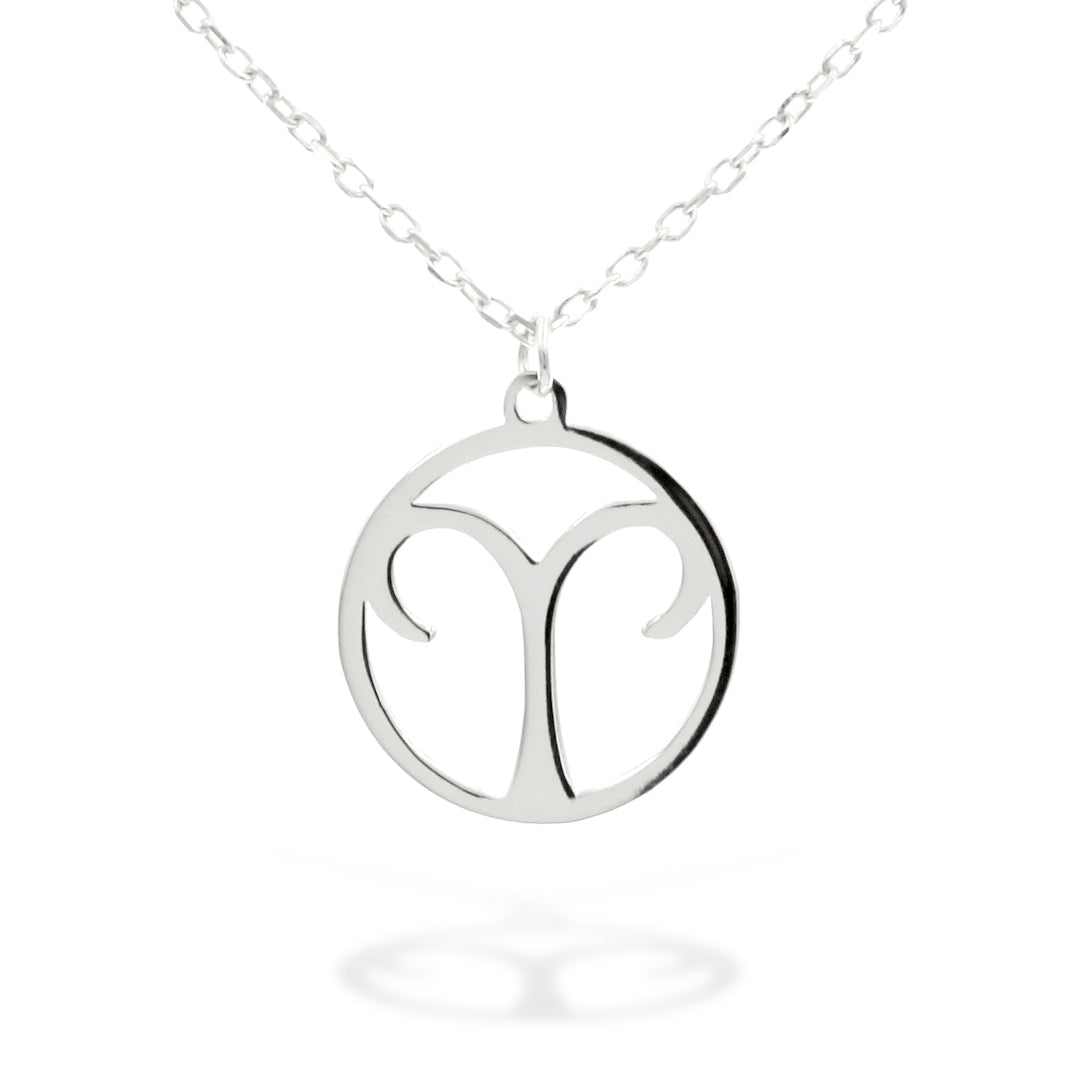 Silver Necklace Aries Zodiac 43+3