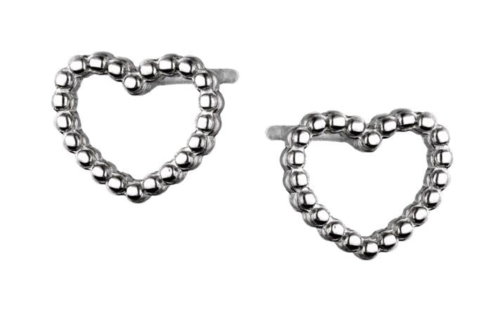 Silver Earrings Heart