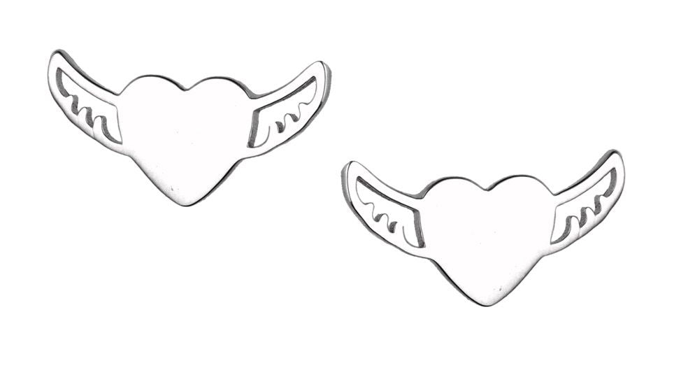 Silver Earrings Heart