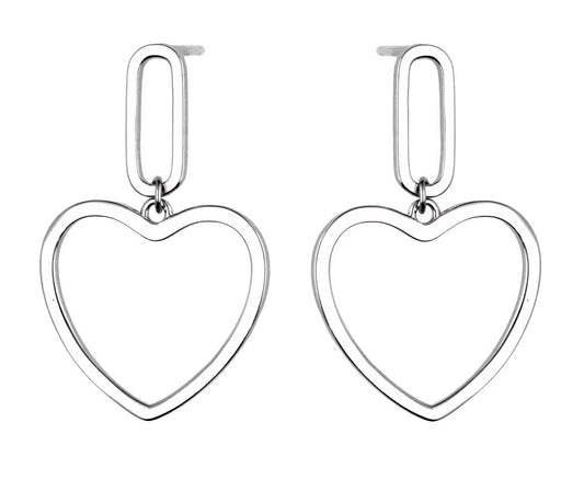 Silver Earrings Heart