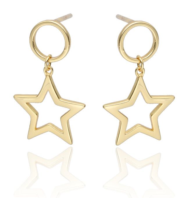 Silver Earrings Gold Plated