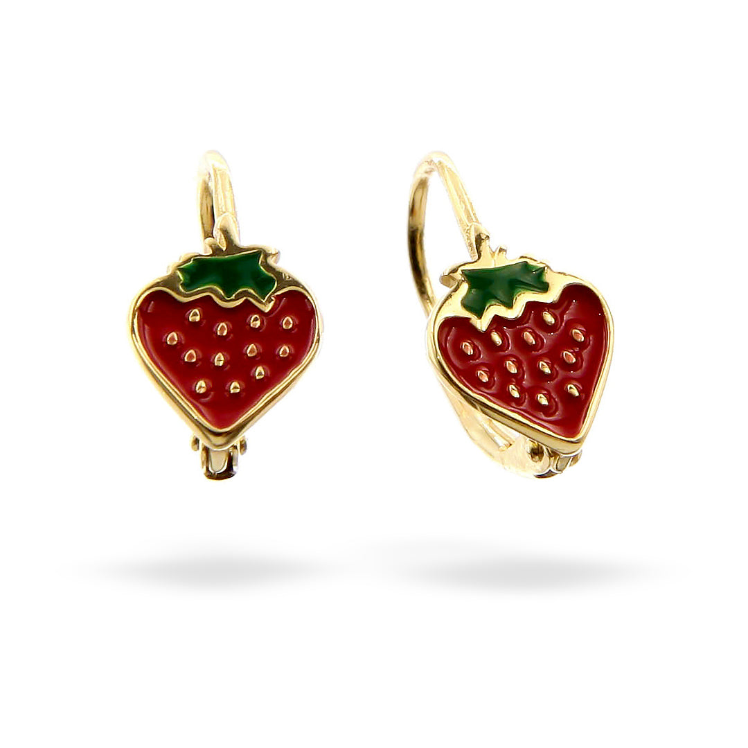 Silver Earrings Strawberry Kids English