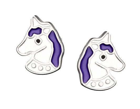 Silver Earrings Unicorn Kids