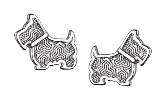 Silver Earrings Dog