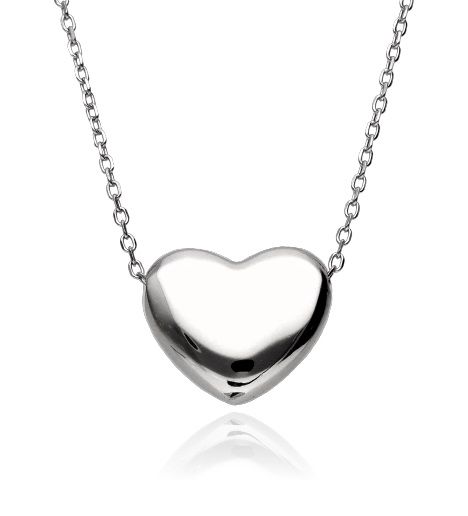 Silver Necklace 43+3 Heart