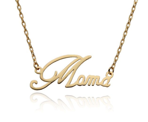 Silver Necklace 43+3 Gold Plated Mama