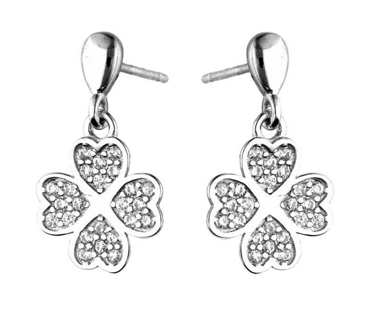 Silver Earrings Clover