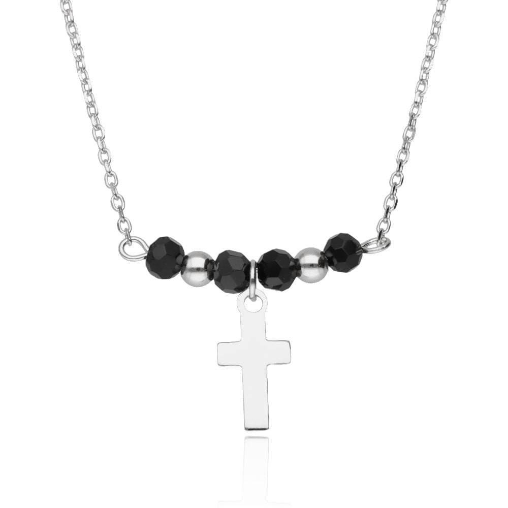 Silver Necklace 43+3 Cross