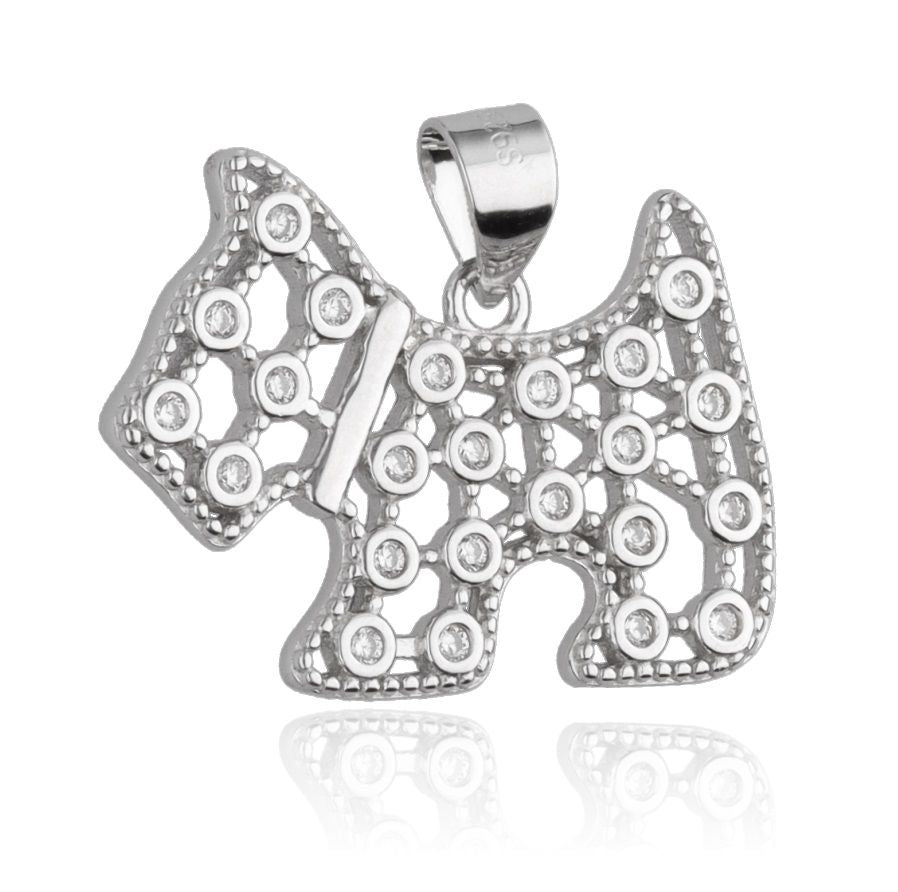 Silver Pendant Dog