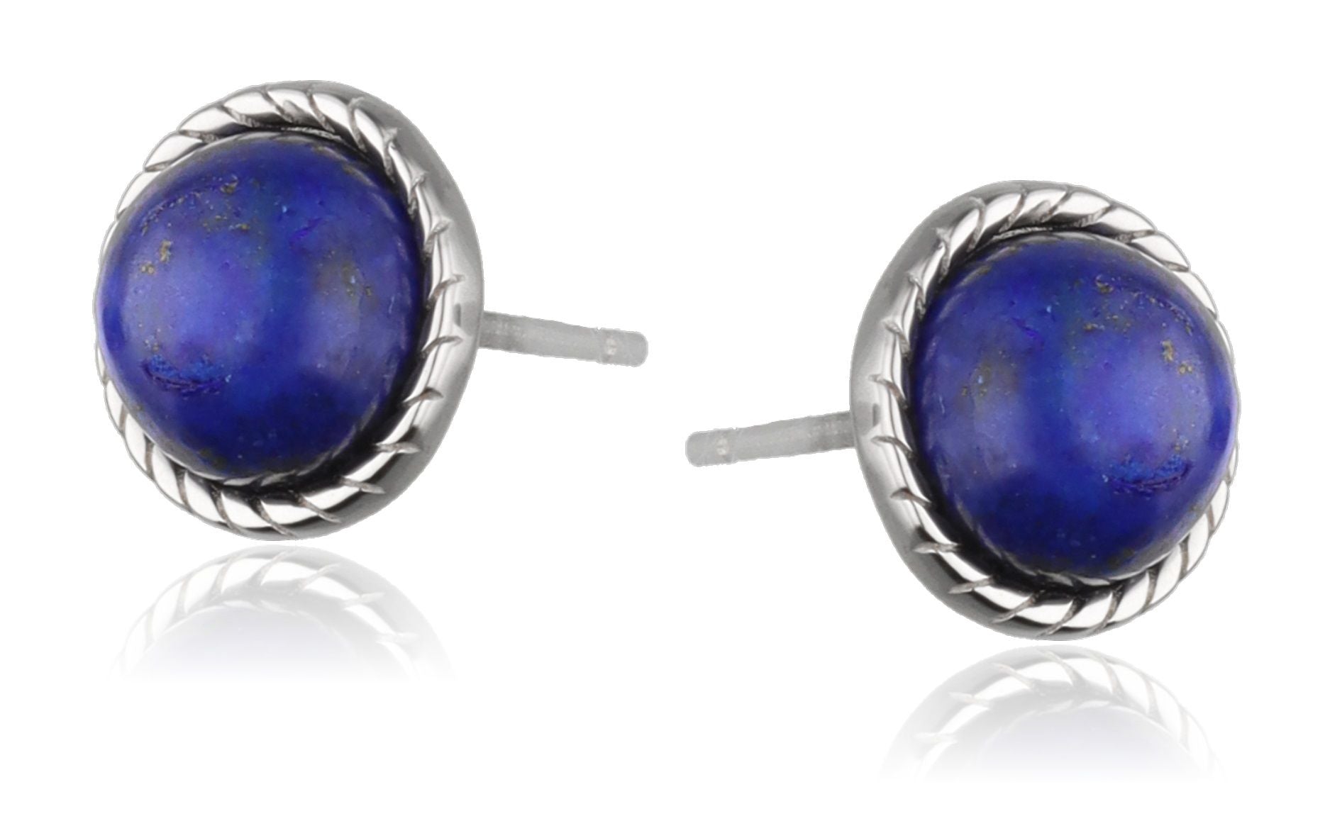 Silver Earrings Lapis Lazuli