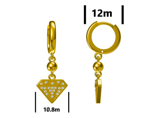 Silver Earrings Gold Plated