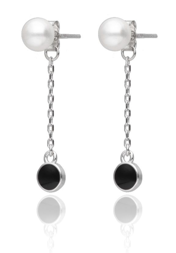 Silver Earrings Pearl