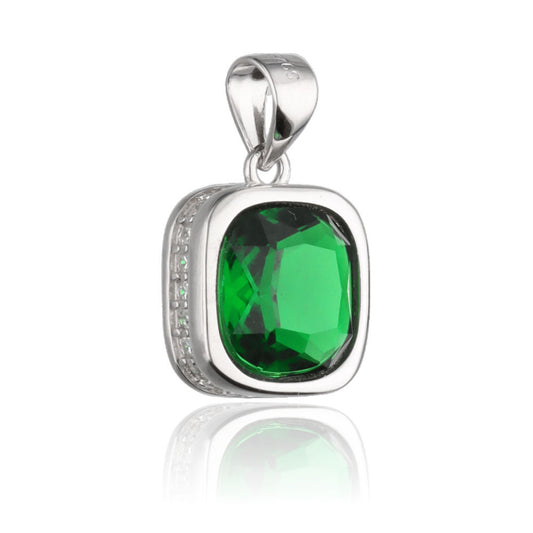 Silver Pendant Emerald