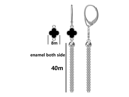 Silver Earrings English Long