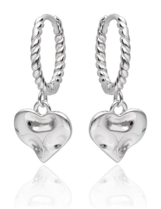 Silver Earrings Heart