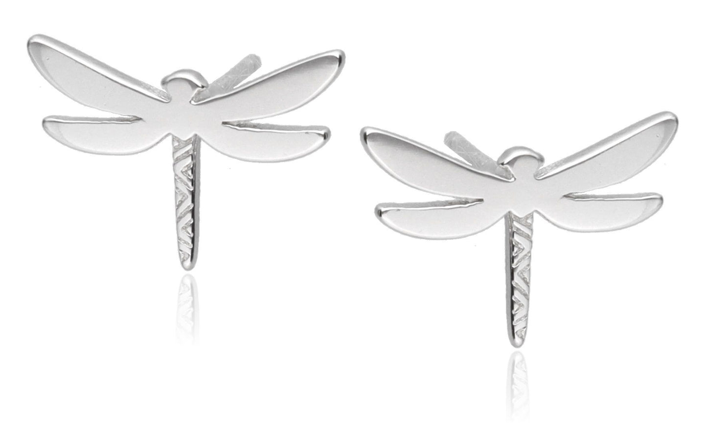 Silver Earrings Dragonfly