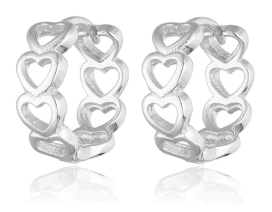 Silver Earrings 15Mm Heart