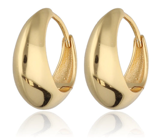 Silver Earrings Gold Plated 16.3Mm