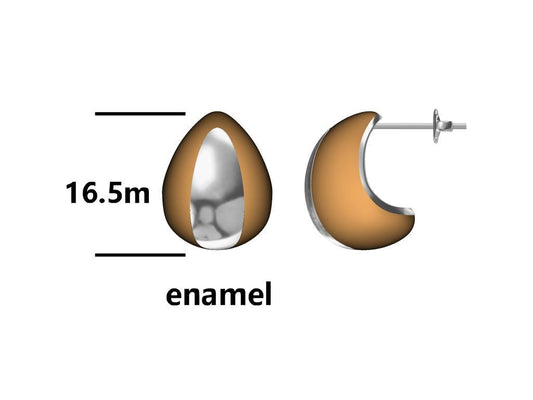 Sudraba auskari 16,5M emalja