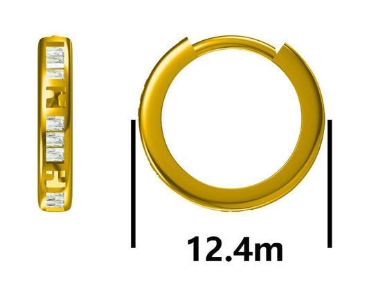 Sudraba auskari zeltīti 12.4M