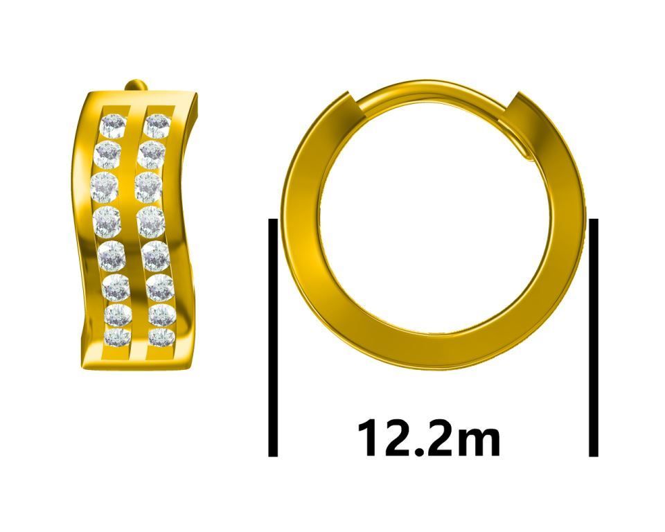 Sudraba auskari zeltīti 12.2M