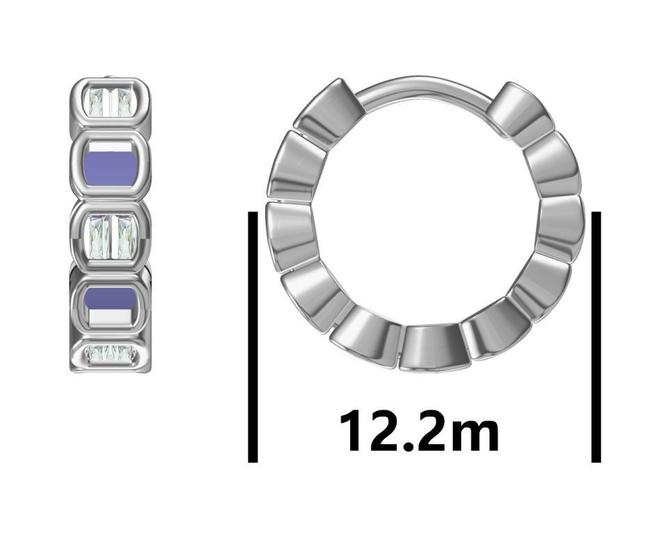 Sudraba auskari 12,2 mm