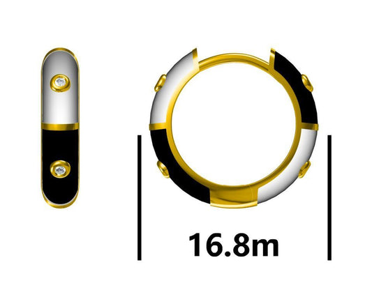 Sudraba auskari zeltīti 16.8M