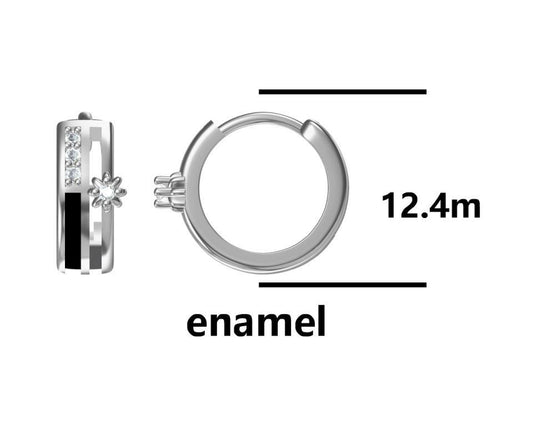 Sudraba auskari 12,4M emalja