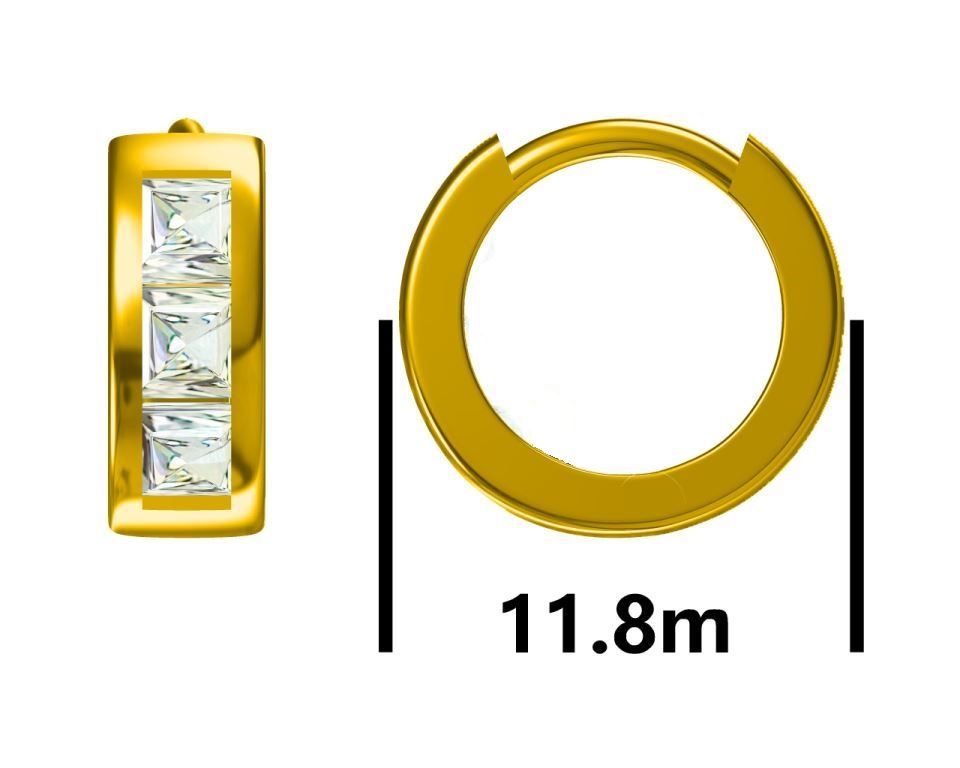 Sudraba auskari zeltīti 11.8M