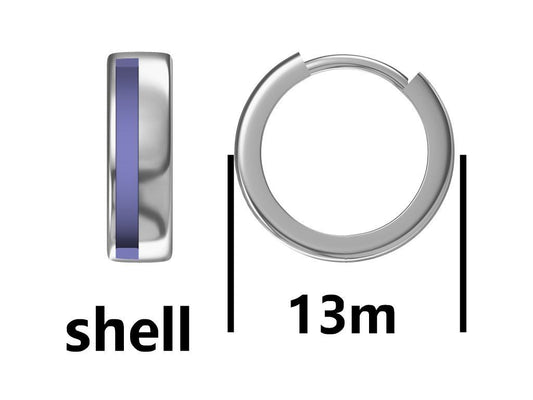 Sudraba auskari Shell 13M