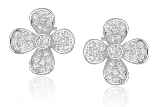 Silver Earrings Flower 10.5M