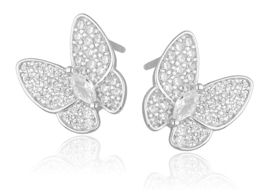 Silver Earrings Butterfly 10.5M