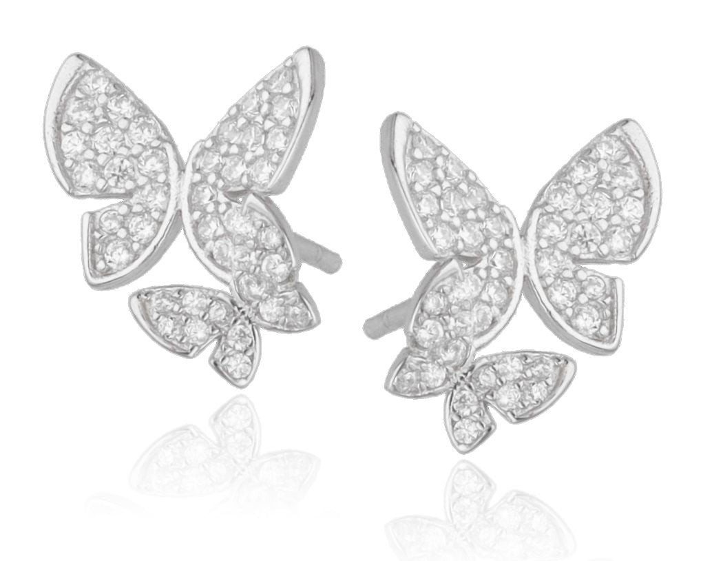 Silver Earrings Butterfly 12.3M