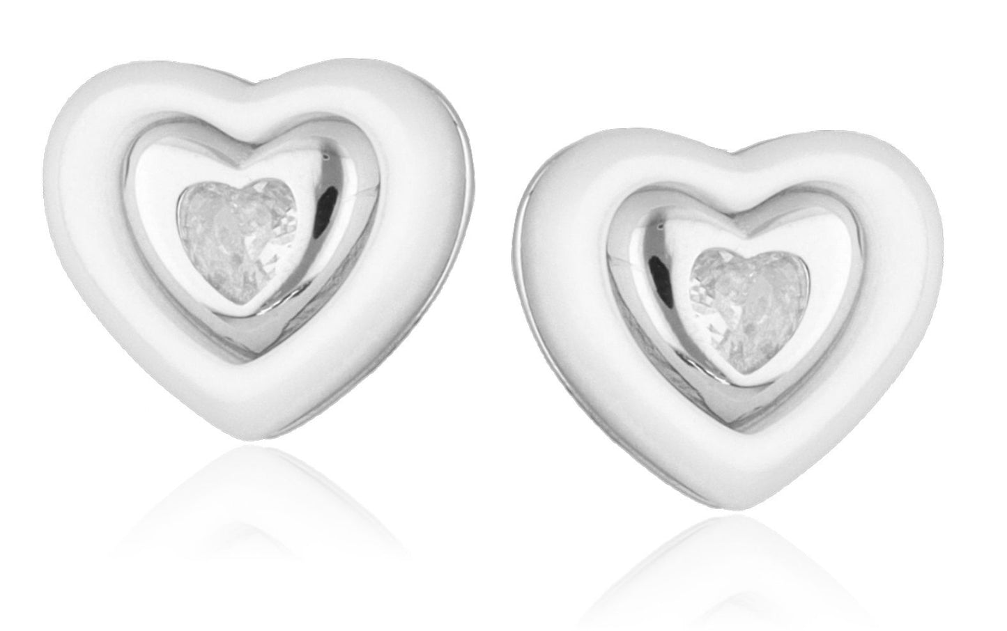 Sudraba auskari Shell Heart 10M