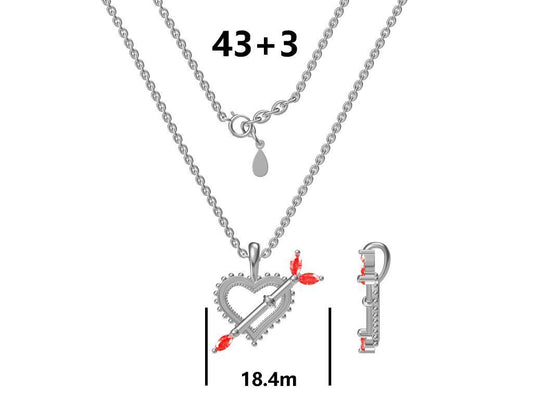 Sudraba kaklarota Sirds 43+3