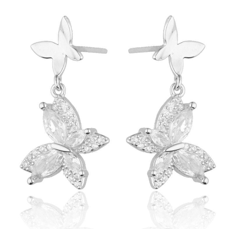 Silver Earrings Butterfly 24.8M