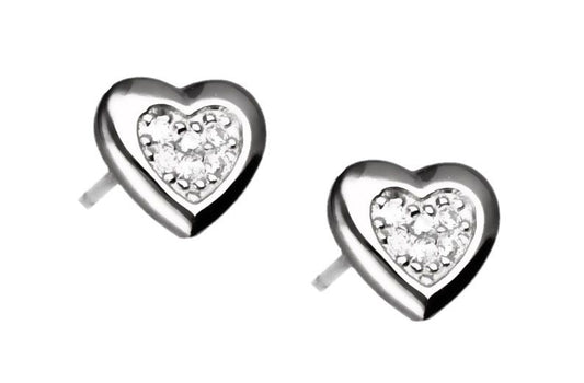 Silver Earrings Aand115 Heart