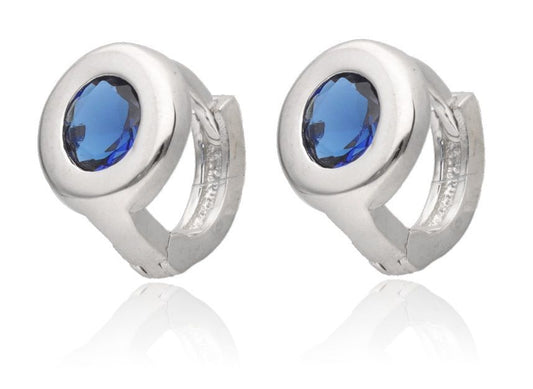 Silver Earrings Sapphire