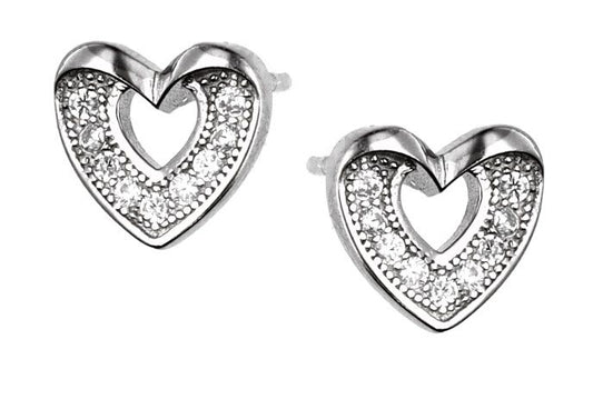 Silver Earrings Heart