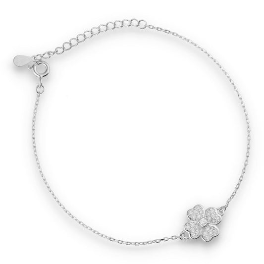 Silver Bracelet Clover